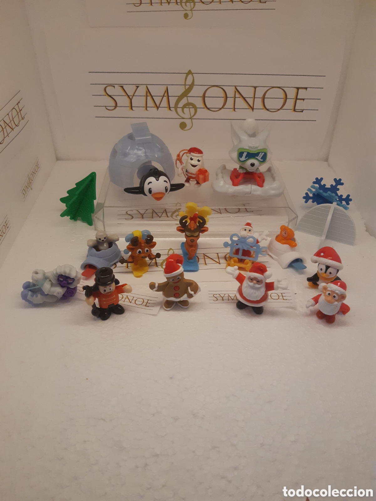Figuras de Goma Kinder: Figuras Kinder Sorpresa Navidad Papa Noel Galleta Jengibre ping&uuml;ino Igl&uacute;