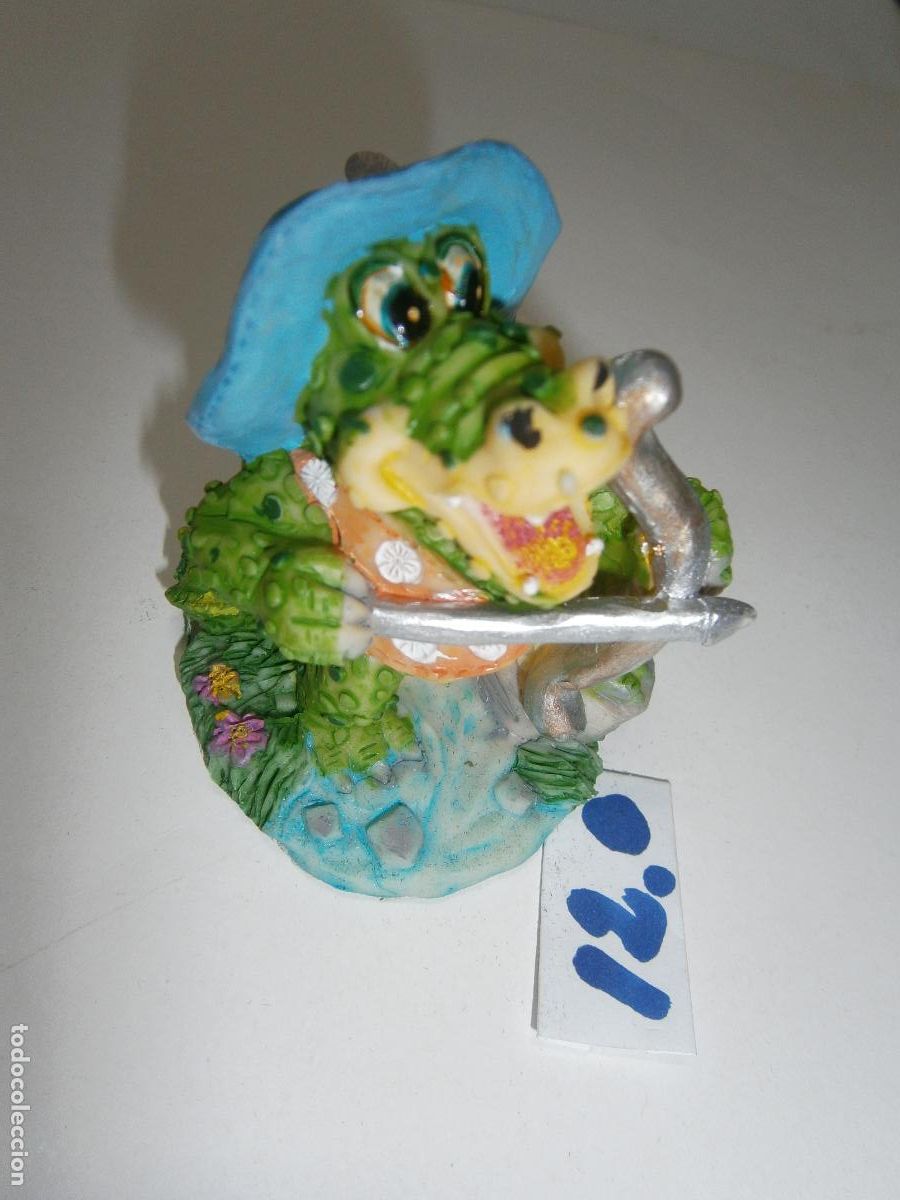 Figuras de Goma y PVC: ANTIGUA FIGURA DE RESINA +- 5 CM - COCODRILO ARQUERO