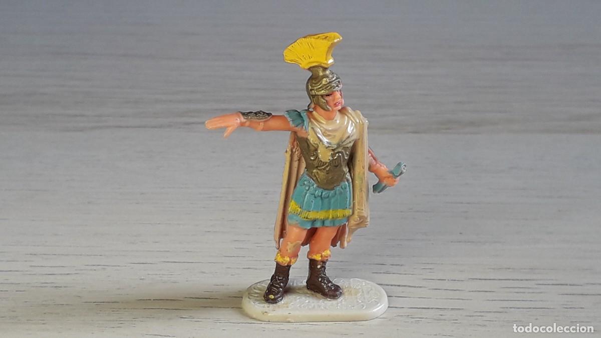Figuras de Goma y PVC: Figura Romano, serie 4 cms, pl&aacute;stico, Ex&iacute;n Castillos Historex Elastolin, original a&ntilde;os 70.