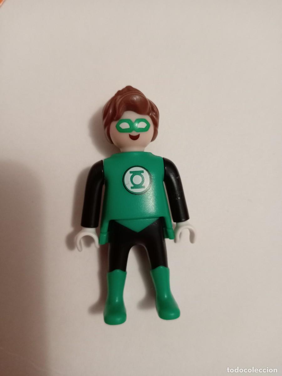 Figuras de Goma Kinder: KINDER figura Playmobil DC_Linterna verde