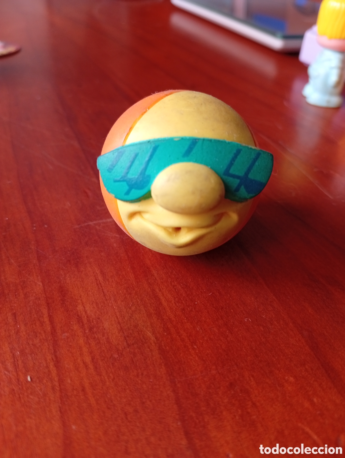 Figuras de Goma y PVC: FIGURA BOLA PELOTA DE GOMA LANZA AGUA PROMOCIONAL LEGALIA S.A. A&Ntilde;OS 80 - 90 TIPO MAD BALL BALLS