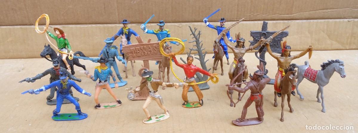 Figuras de Goma y PVC: COMANSI OESTE , INDIOS COWBOYS LOTE