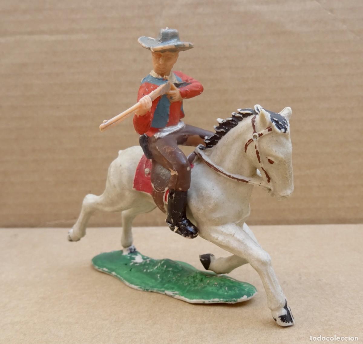 Gummi- und PVC-Figuren: REAMSA COWBOY CON CABALLO ASALTO DILIGENCIA FIGURA 1