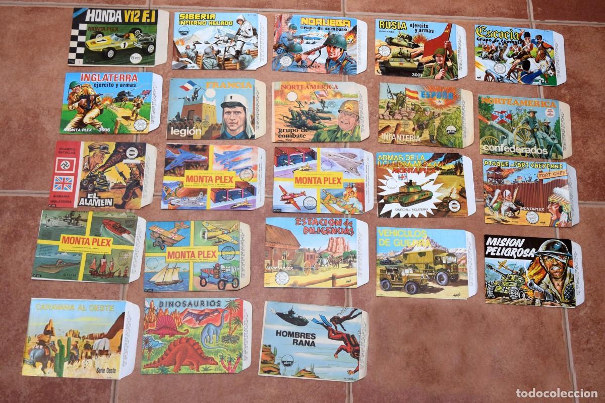 Rubber and PVC Figures: LOTE DE 23 SOBRES VAC&Iacute;OS SIN ESTRENAR DE MONTAPLEX - HOBBY PLAST - ANTIGUOS SOBRES SORPRESA
