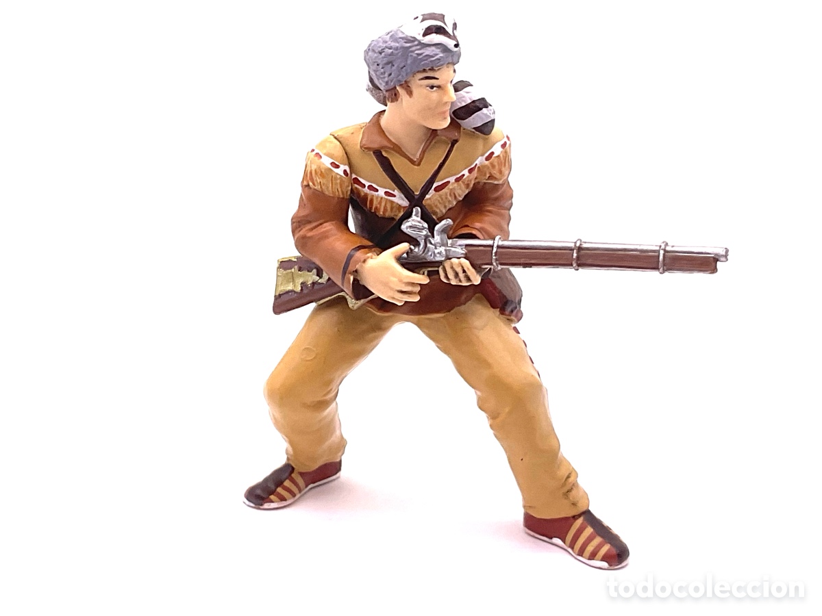 Figuras de Borracha e PVC: Figura de David Crockett. Marca Papo 2009. Descatalogada