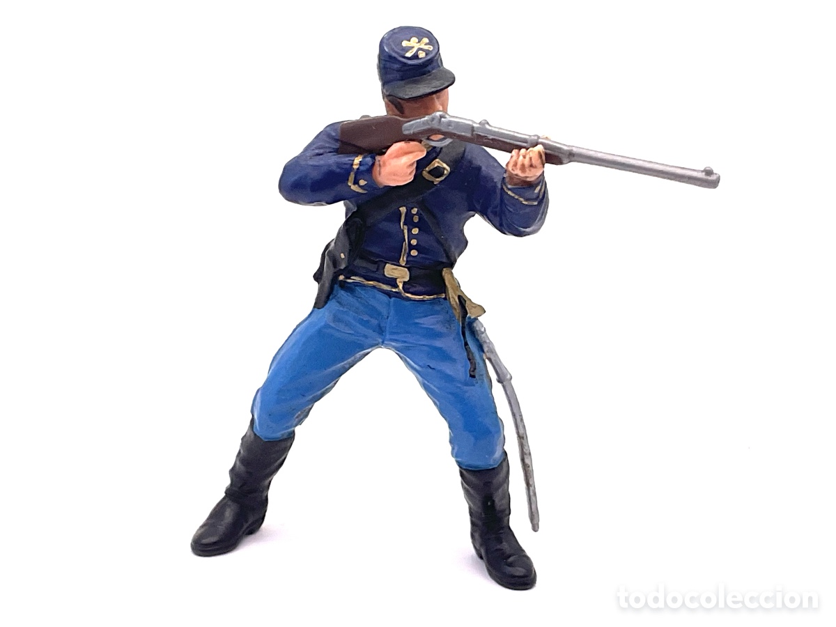Figuras de Goma y PVC: Figura de Soldado Nordista. Guerra de Secesi&oacute;n. Marca Papo 1999. Descatalogada