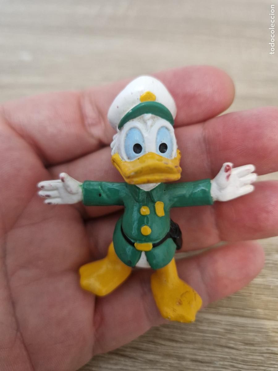 Figuras de Goma y PVC: antigua figura de goma pvc Bullyland walt disney pato Donald policia alemania