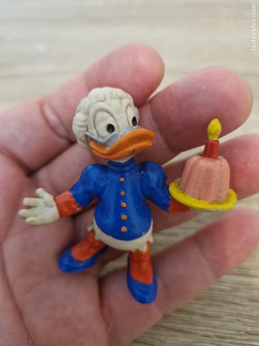 Figuras de Goma y PVC: antigua figura de goma pvc Bullyland walt disney Abuela pato 1984 tarta cumplea&ntilde;os