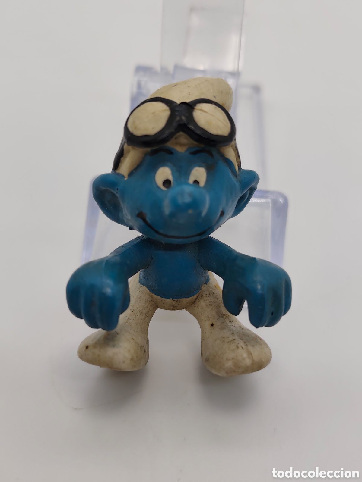 Figuras de Goma y PVC: Figura Antigua- pitufo - Germany