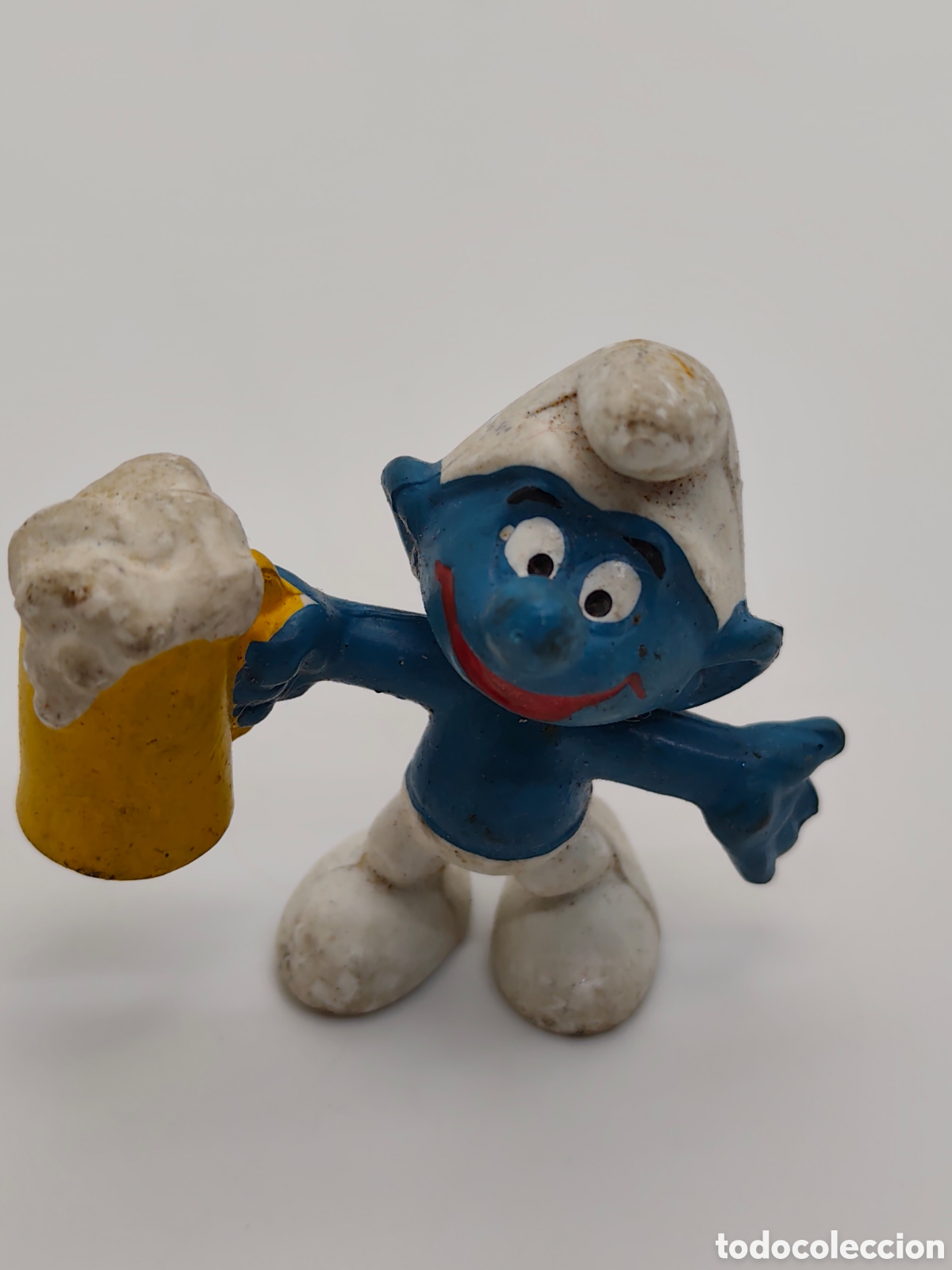 Figuras de Goma y PVC: Figura Antigua- pitufo - Germany