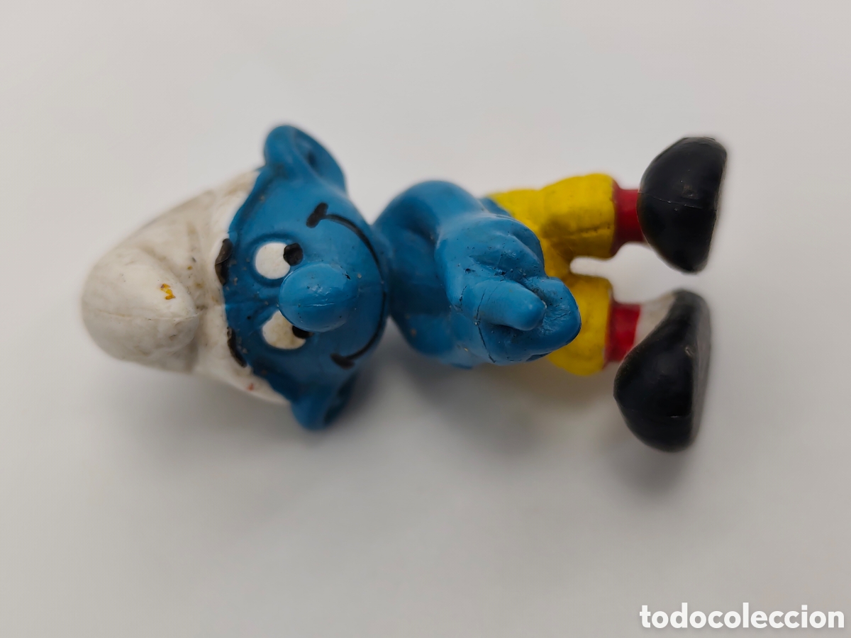 Figuras de Goma y PVC: Figura Antigua- pitufo - Germany