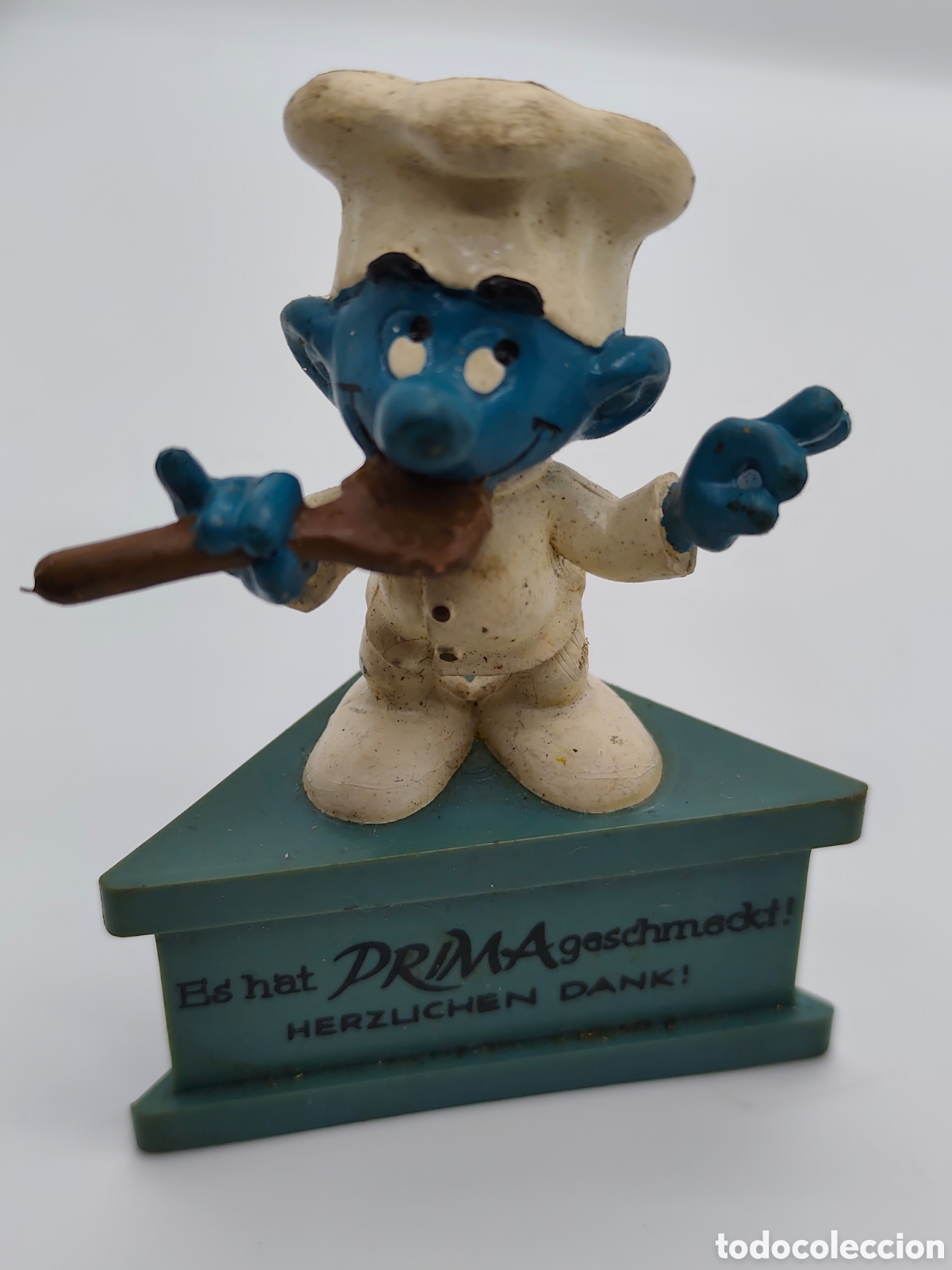 Figuras de Goma y PVC: Figura Antigua- pitufo - Germany
