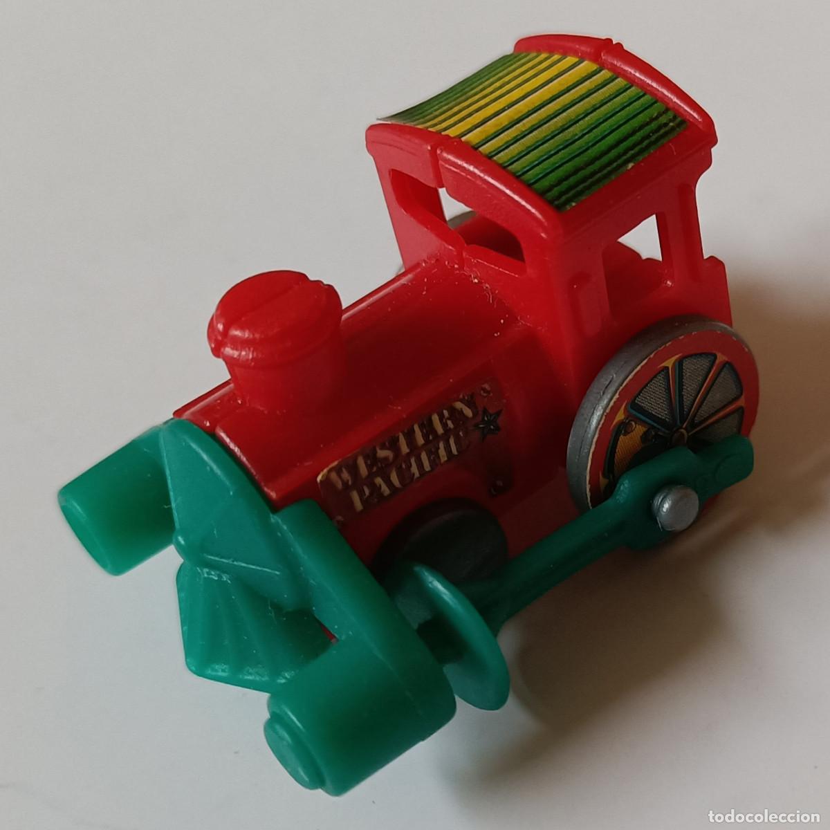 Figuras de Goma Kinder: kinder locomotora tren miniatura escala vehiculo montable antiguo