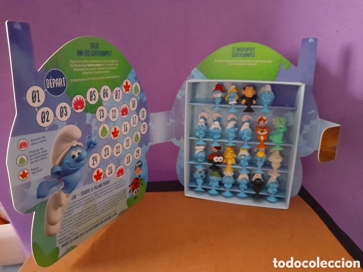 Figuras de Goma y PVC: Cofre casa de lis pitufos, Micro Popz