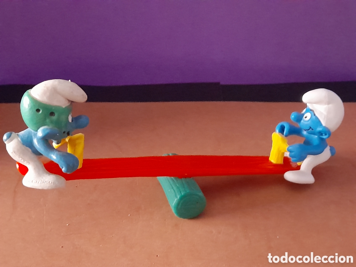 Figure di Gomma e PVC: Los pitufos, tiovivo, peyo, schleich