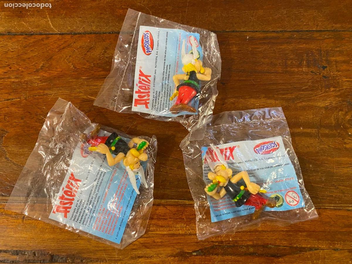 Figuras de Goma y PVC: 3 Figuras de Ast&eacute;rix de Phoskitos - sin abrir 3