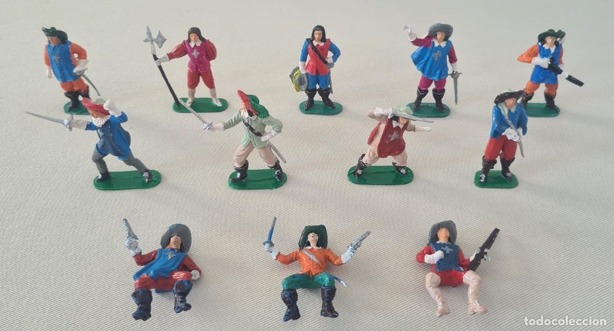 Figuras de Goma y PVC: 1/32 JECSAN LOTE DE 12 MOSQUETEROS