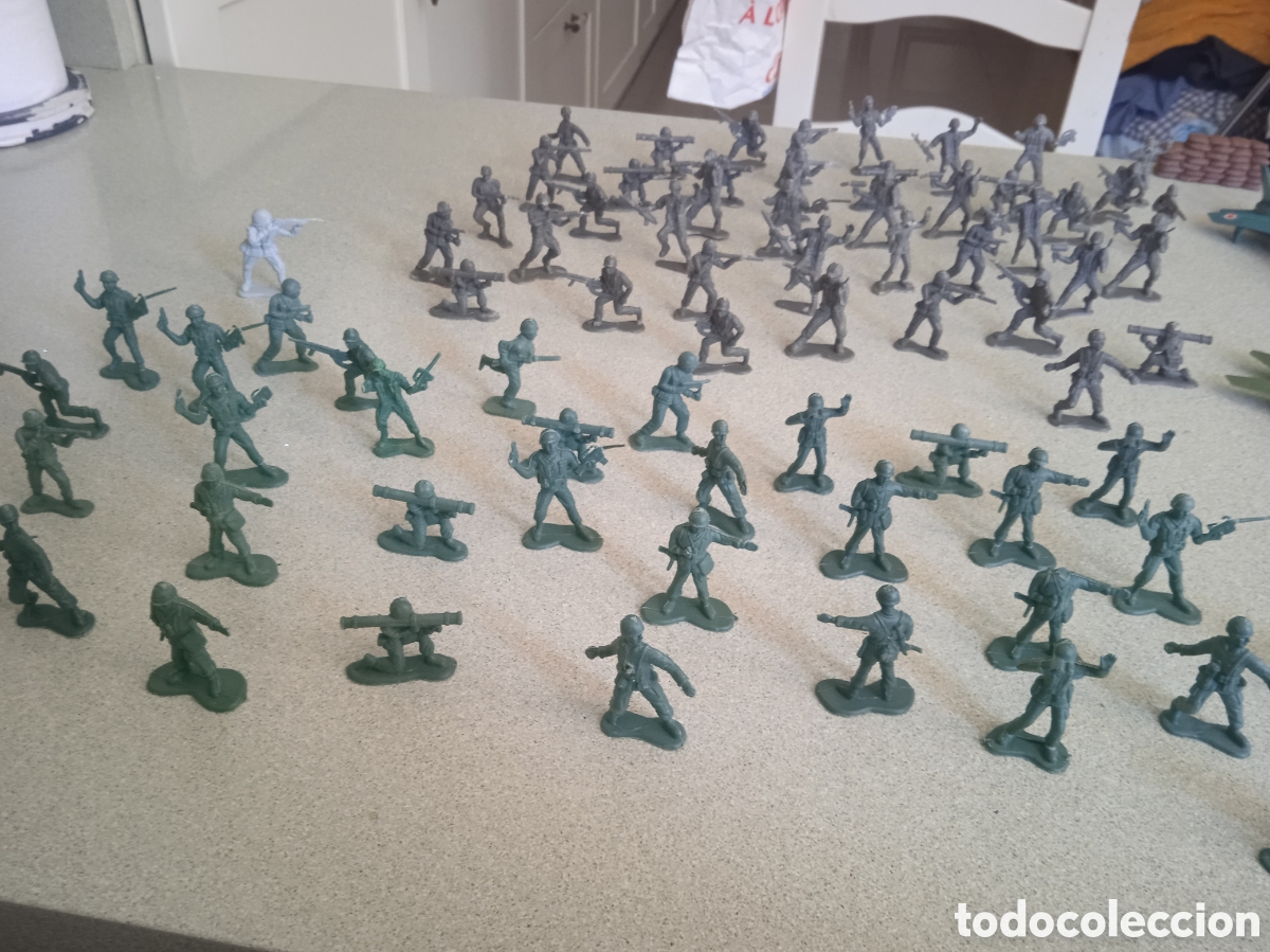 Figuras de Goma y PVC: JUEGO GUERRA 72 SOLDADOS PLASTICO Y DEM&Aacute;S VER FOTOS