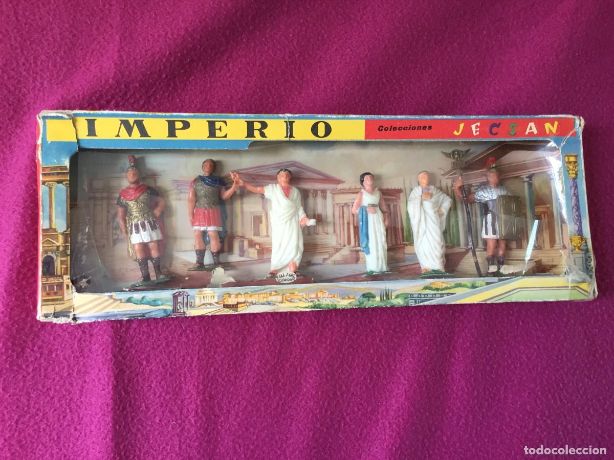 Figuras de Goma y PVC: JECSAN : CAJA COMPLETA DEL IMPERIO ROMANO - 6 FIGURAS DE ROMANOS EN PLASTICO FLEXIBLE DE 1963