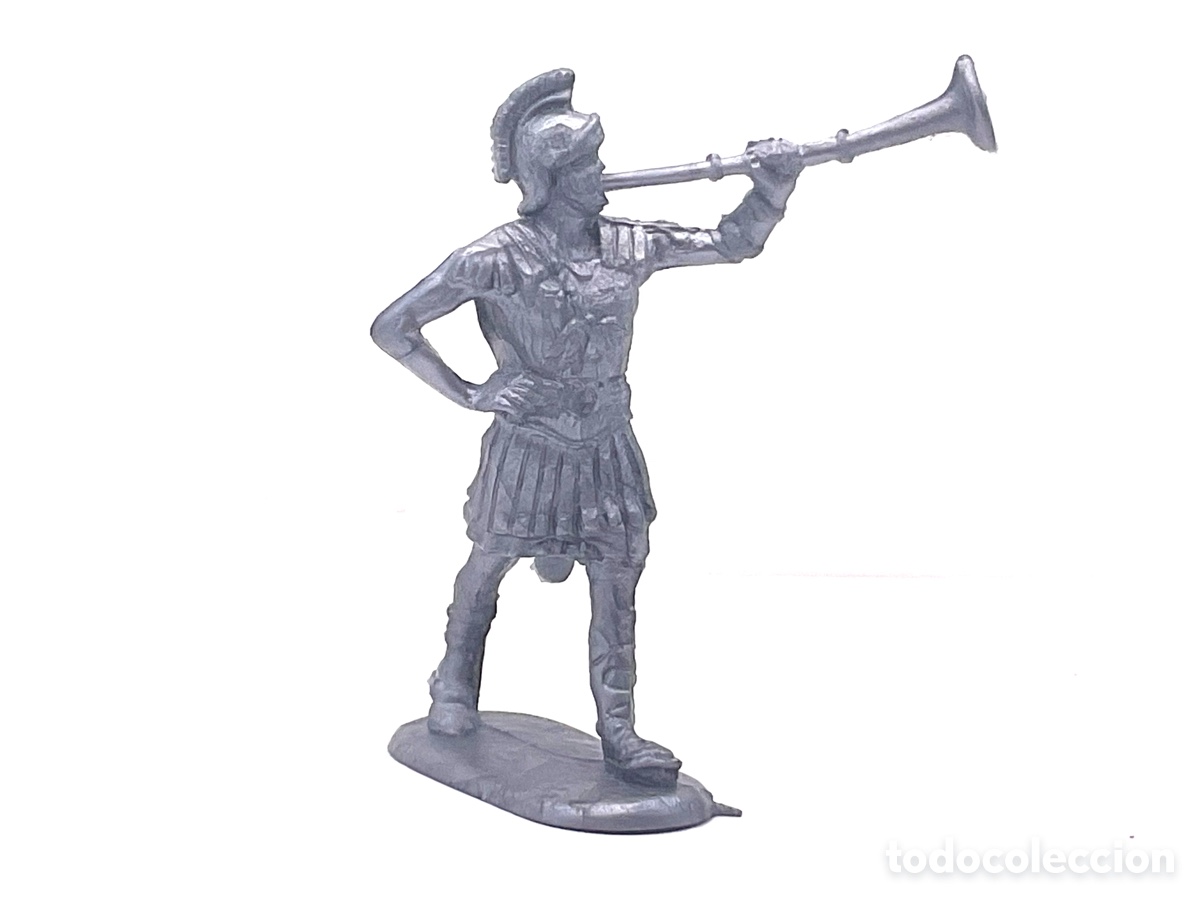 Figuras de Goma y PVC: ANTIGUA FIGURA EN PLASTICO MONOCOLOR DE LEGIONARIO ROMANO CON TROMPETA.