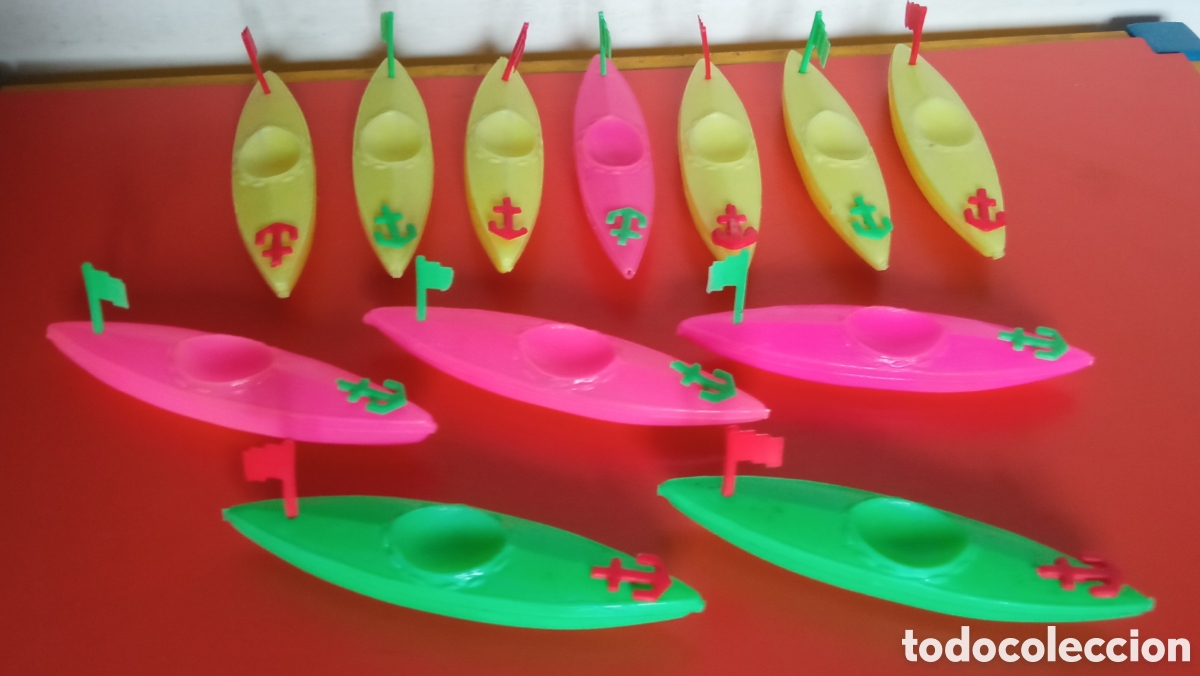 Figuras de Goma y PVC: LOTE DE 12 KAYAK PIRAGUA.BARATIJA/KIOSKO NACIONAL 60'S.NUEVOS.
