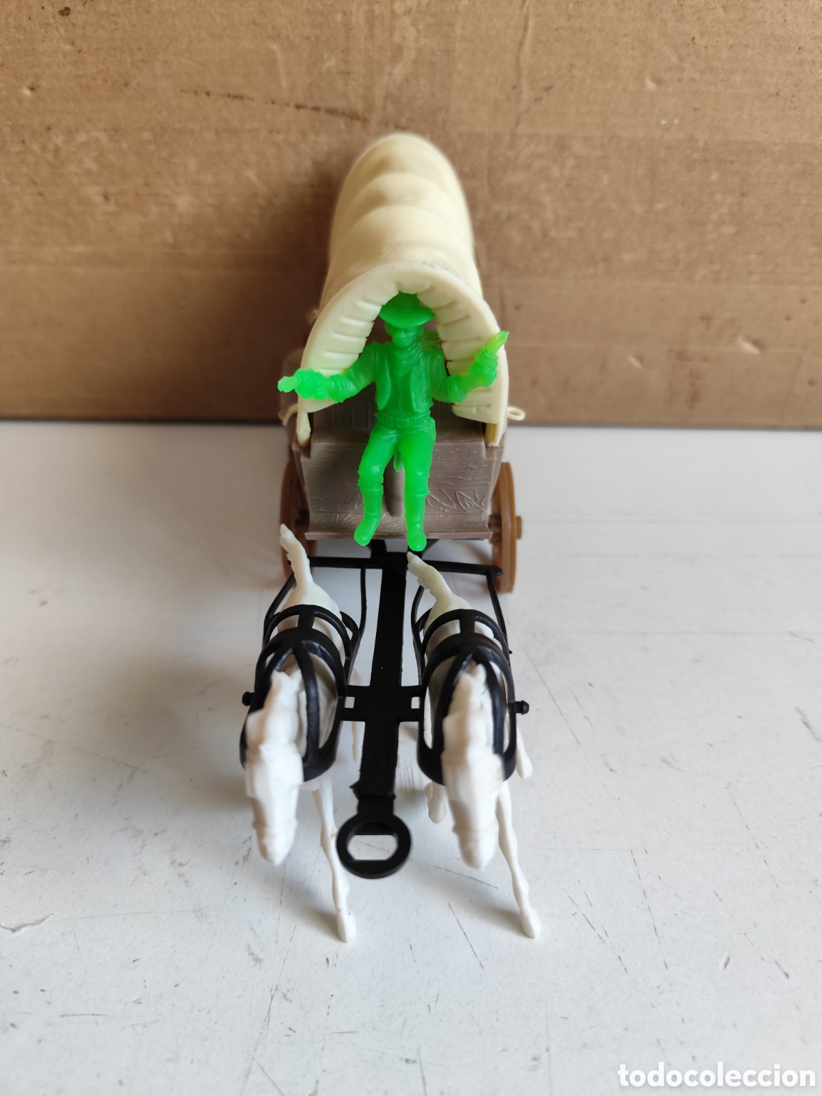 Figuras de goma y PVC: Comansi Oeste. Carreta con Caballos - Foto 3
