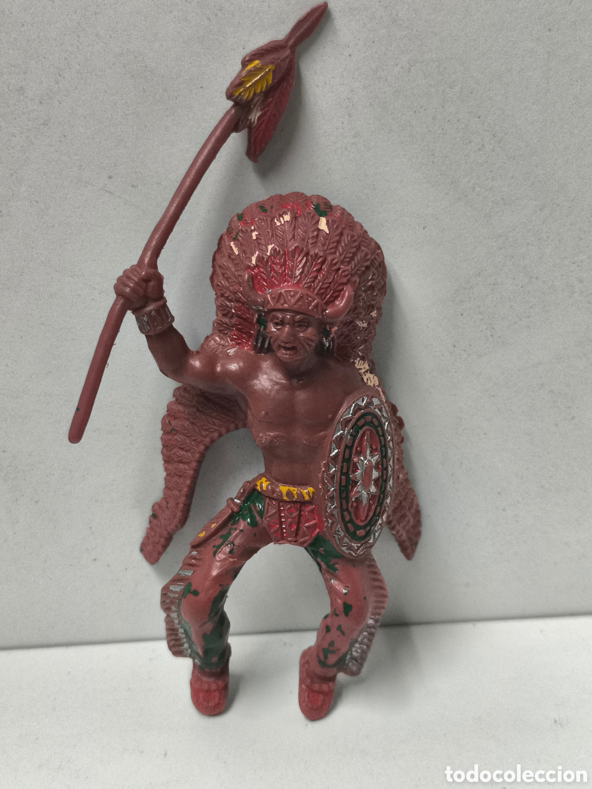 Figuras de Goma y PVC: Indio con lanza y escudo figura PVC a&ntilde;os 60 lafredo?