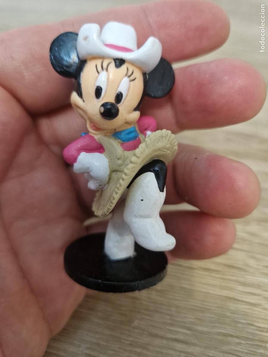 Figuras de Goma y PVC: antigua Figura goma pvc Minnie mouse Walt Disney Mickey Applause vaquera oeste bailando