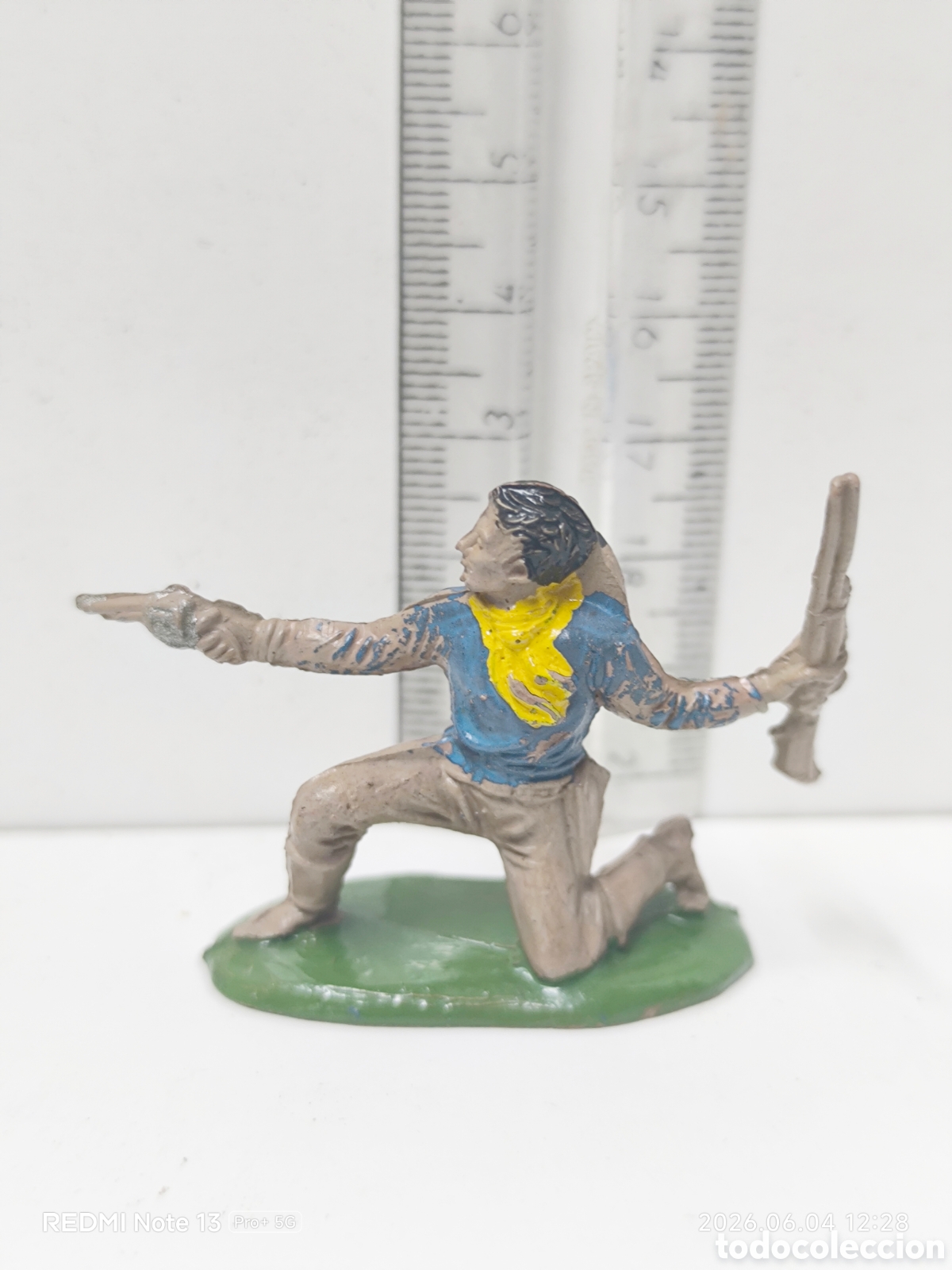 Figuras de Goma y PVC: Vaquero goma a&ntilde;os 50-60 reamsa?.