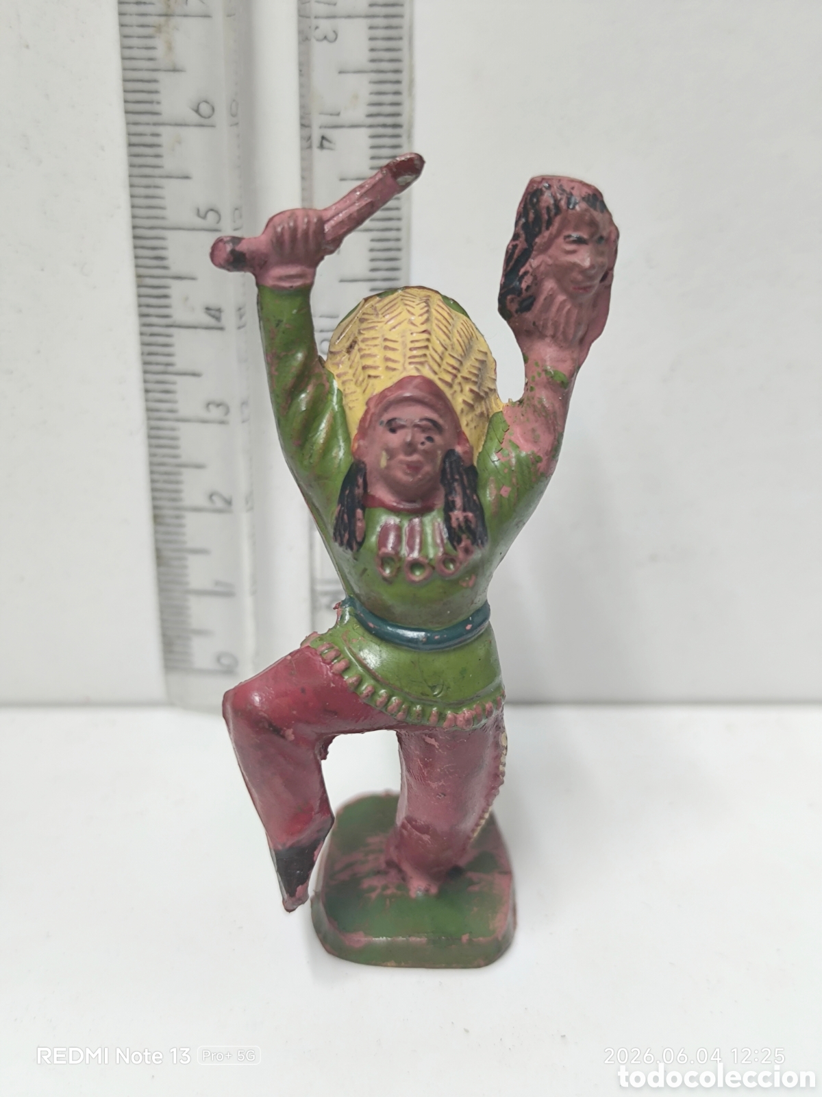 Figuras de Goma y PVC: Indio reamsa goma a&ntilde;os 60