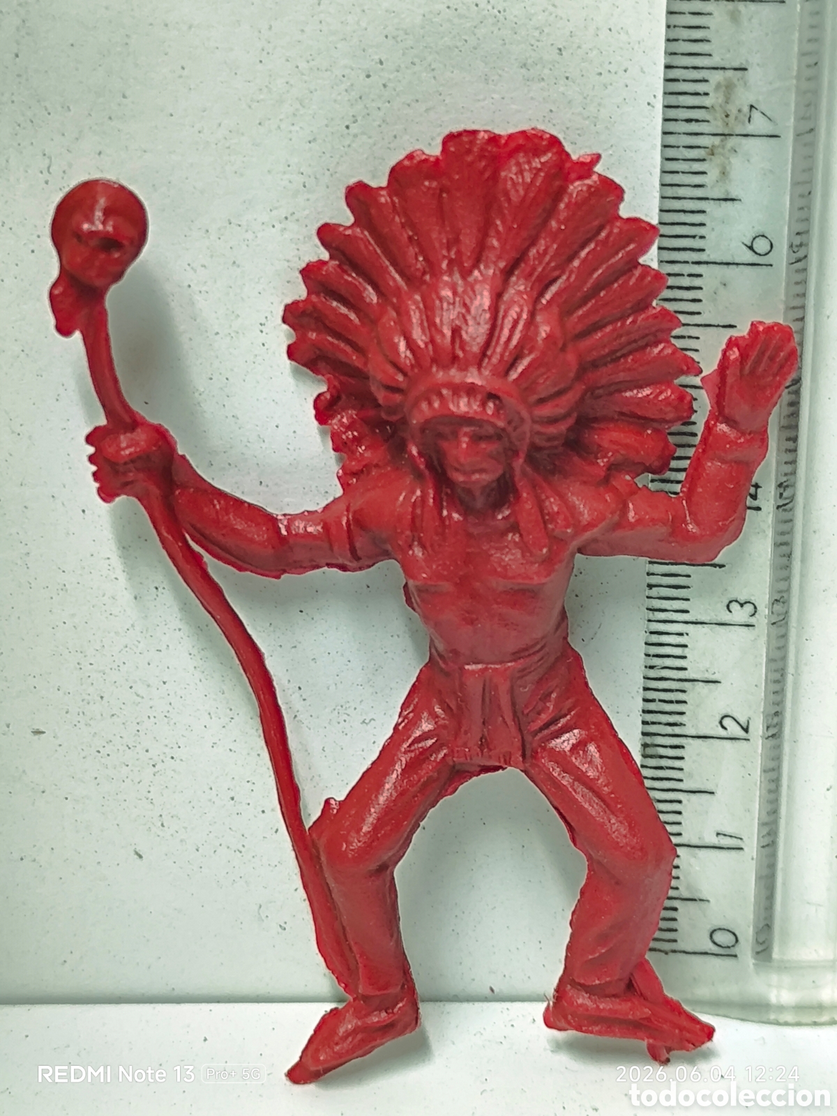 Figuras de Goma y PVC: Indio monocolor a&ntilde;os 60-70 comansi