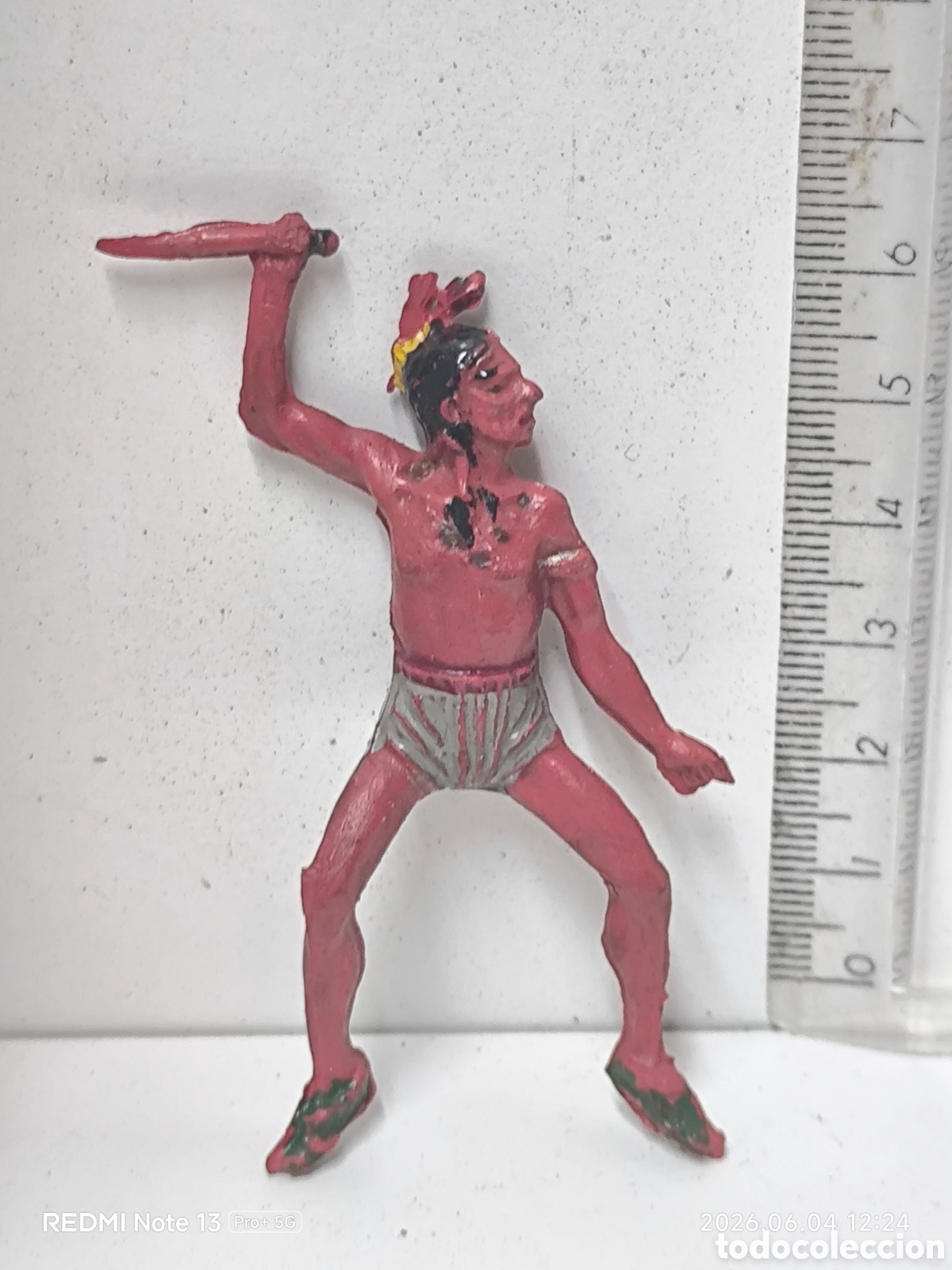 Figuras de Goma y PVC: Guerrero indio pech a&ntilde;os 50-60