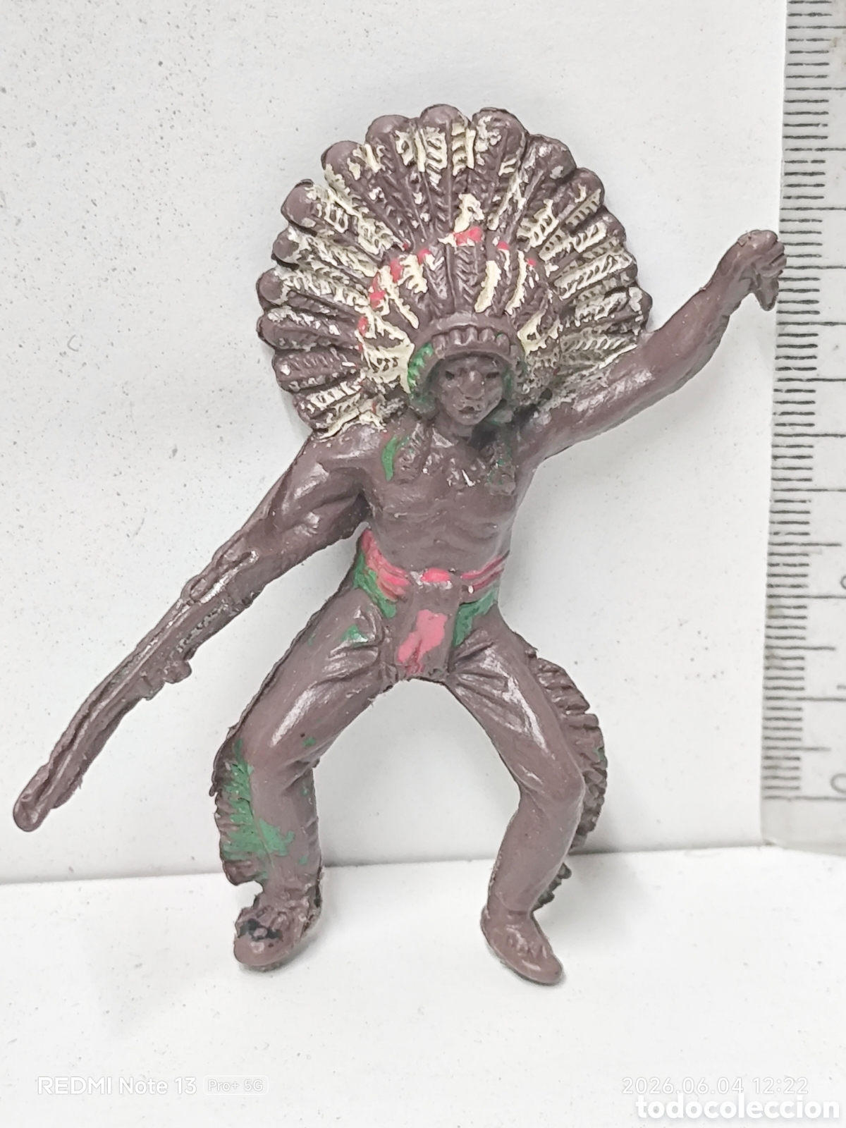 Figuras de Goma y PVC: Indio jefe falta cuchillo figura PVC pech o similar