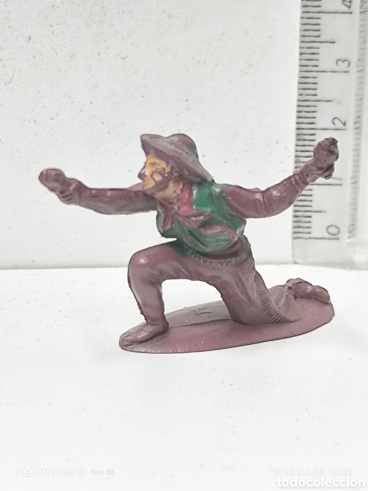Figuras de Goma y PVC: Antigua figura pech a&ntilde;os ,60 vaquero