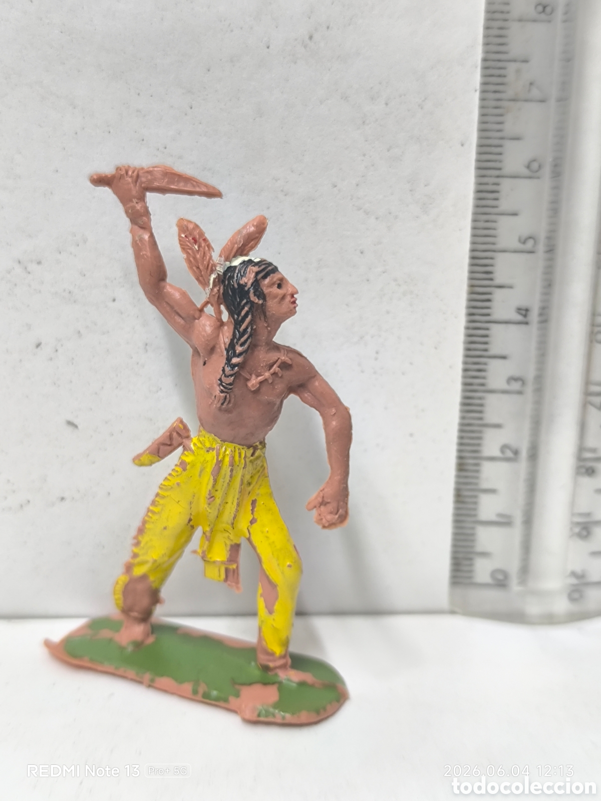 Figuras de Goma y PVC: Indio con pu&ntilde;al jecsan a&ntilde;os 60