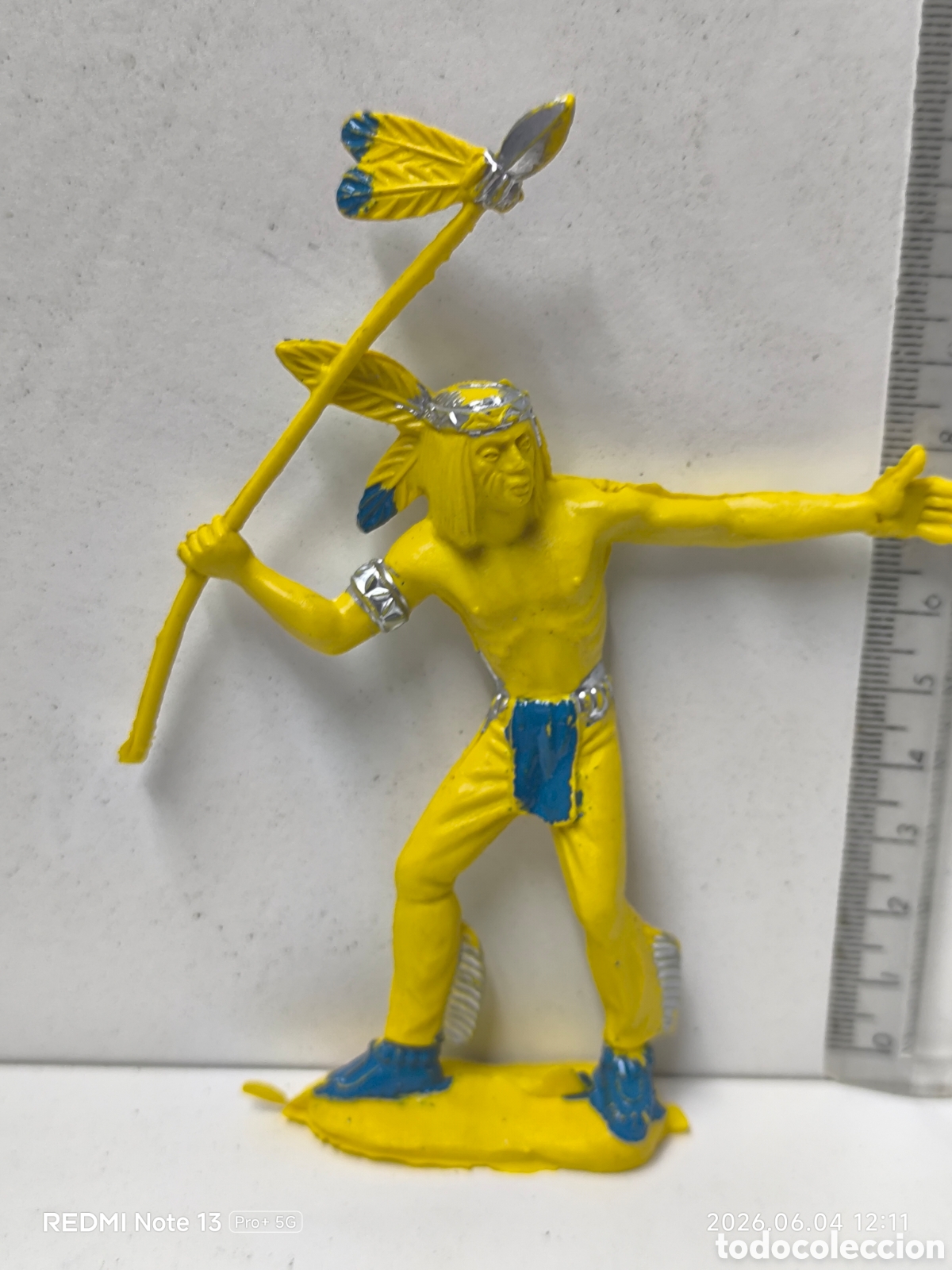 Figuras de Goma y PVC: Indio comansi figura goma a&ntilde;os 60