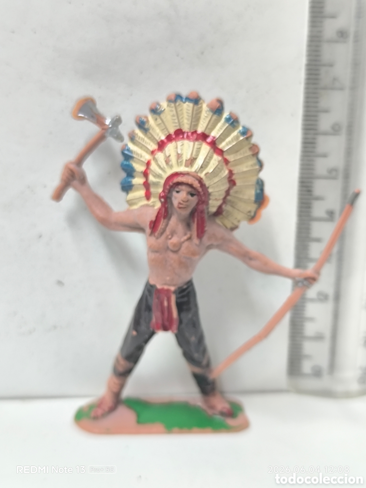 Figuras de Goma y PVC: Jefe indio guerrero armado pech reamsa jecsan