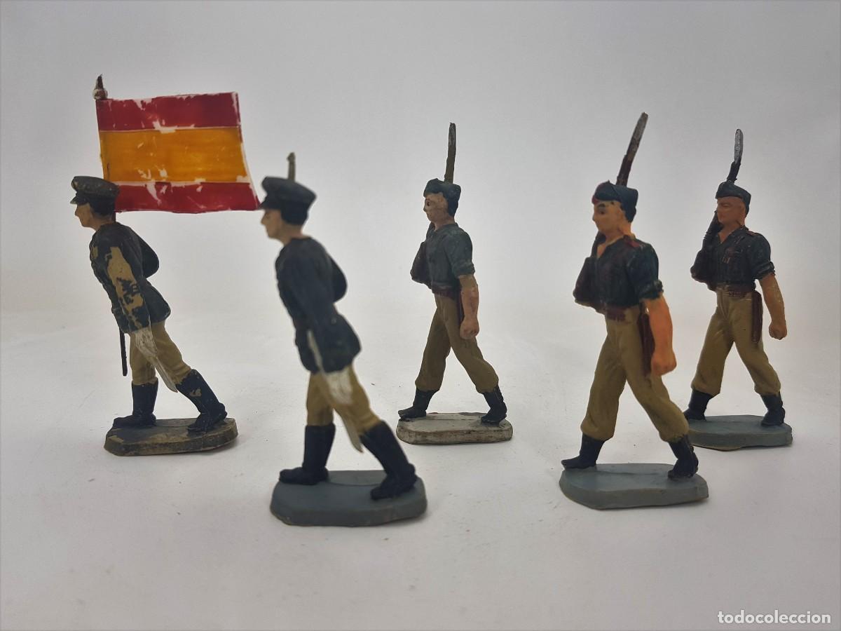 Figuras de Goma y PVC: La Legion Soldados Pech desfilando de goma a&ntilde;os 50 Lote 1