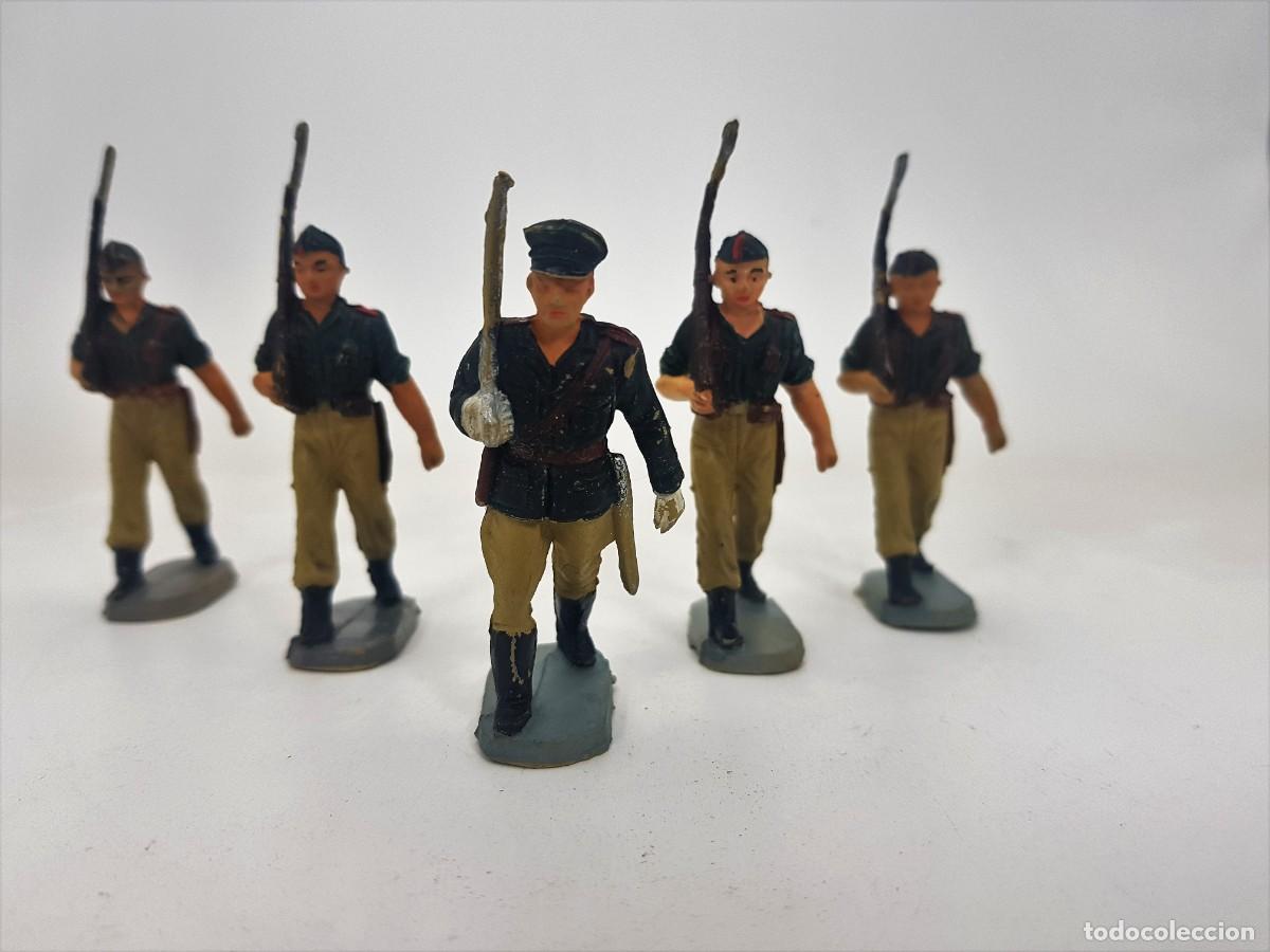 Figuras de Goma y PVC: La Legion Soldados Pech desfilando de goma a&ntilde;os 50 Lote 2