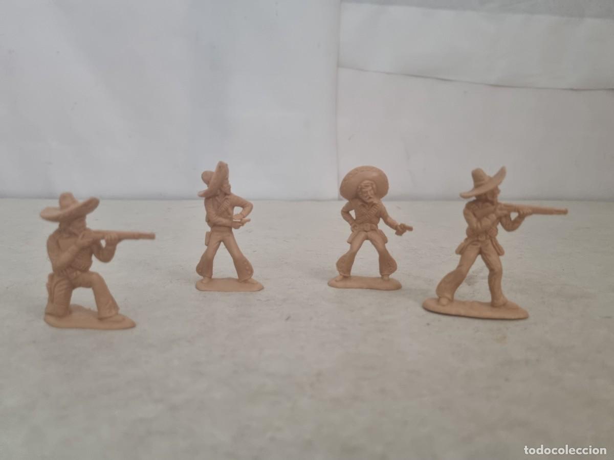 Figuras de goma y PVC: Serie completa de Bandidos mexicanos monocromo reisler Dinamarca a&ntilde;os 60