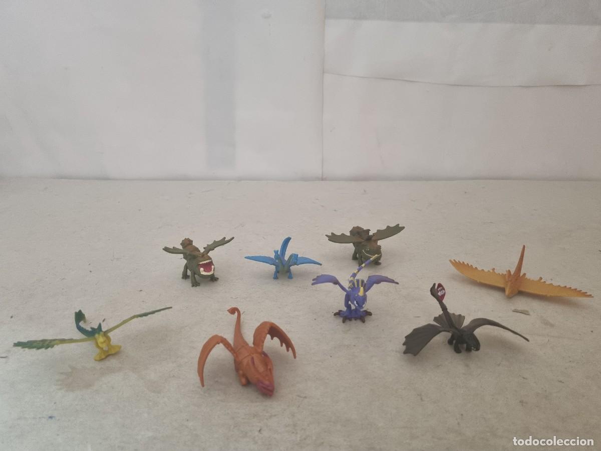 Figuras de Goma y PVC: Lote de 8 mu&ntilde;ecos de la pel&iacute;cula como entrenar a mi dragon