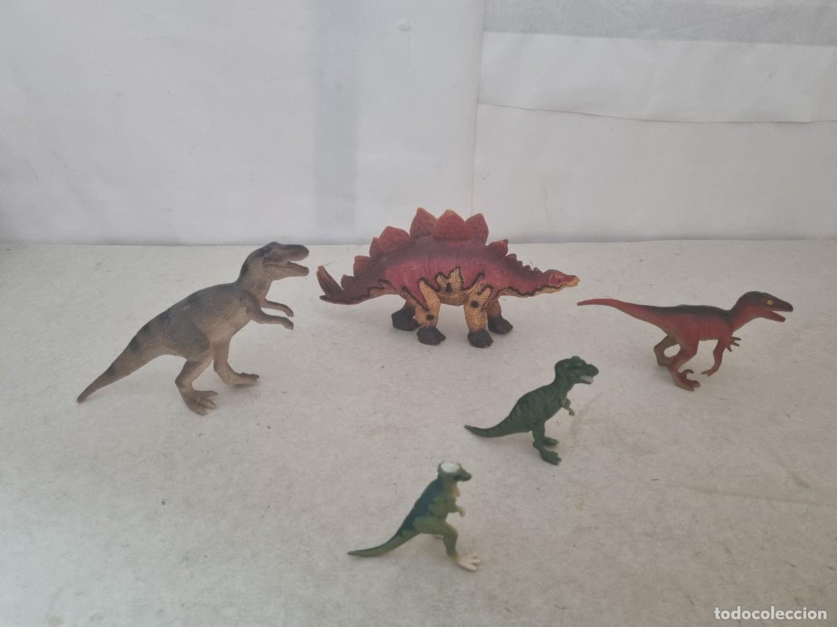 Figuras de goma y PVC: Lote de 5 dinosaurios de goma - Foto 8