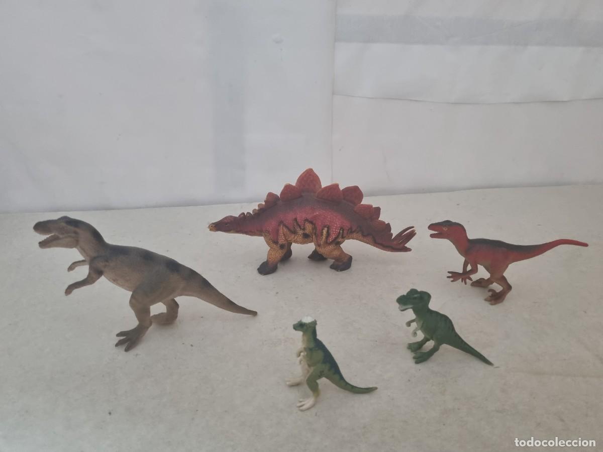 Figuras de goma y PVC: Lote de 5 dinosaurios de goma - Foto 10