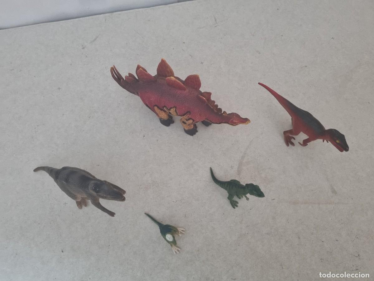 Figuras de goma y PVC: Lote de 5 dinosaurios de goma - Foto 12