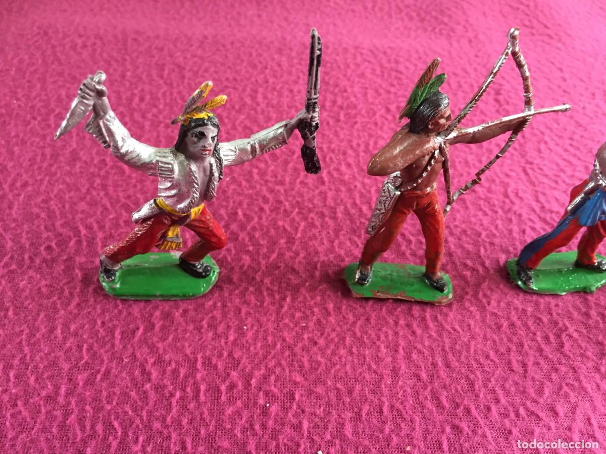 Figuras de goma y PVC: 4 FIGURAS DE INDIOS DE ESTILO JECSAN - PECH - REAMSA - Foto 2