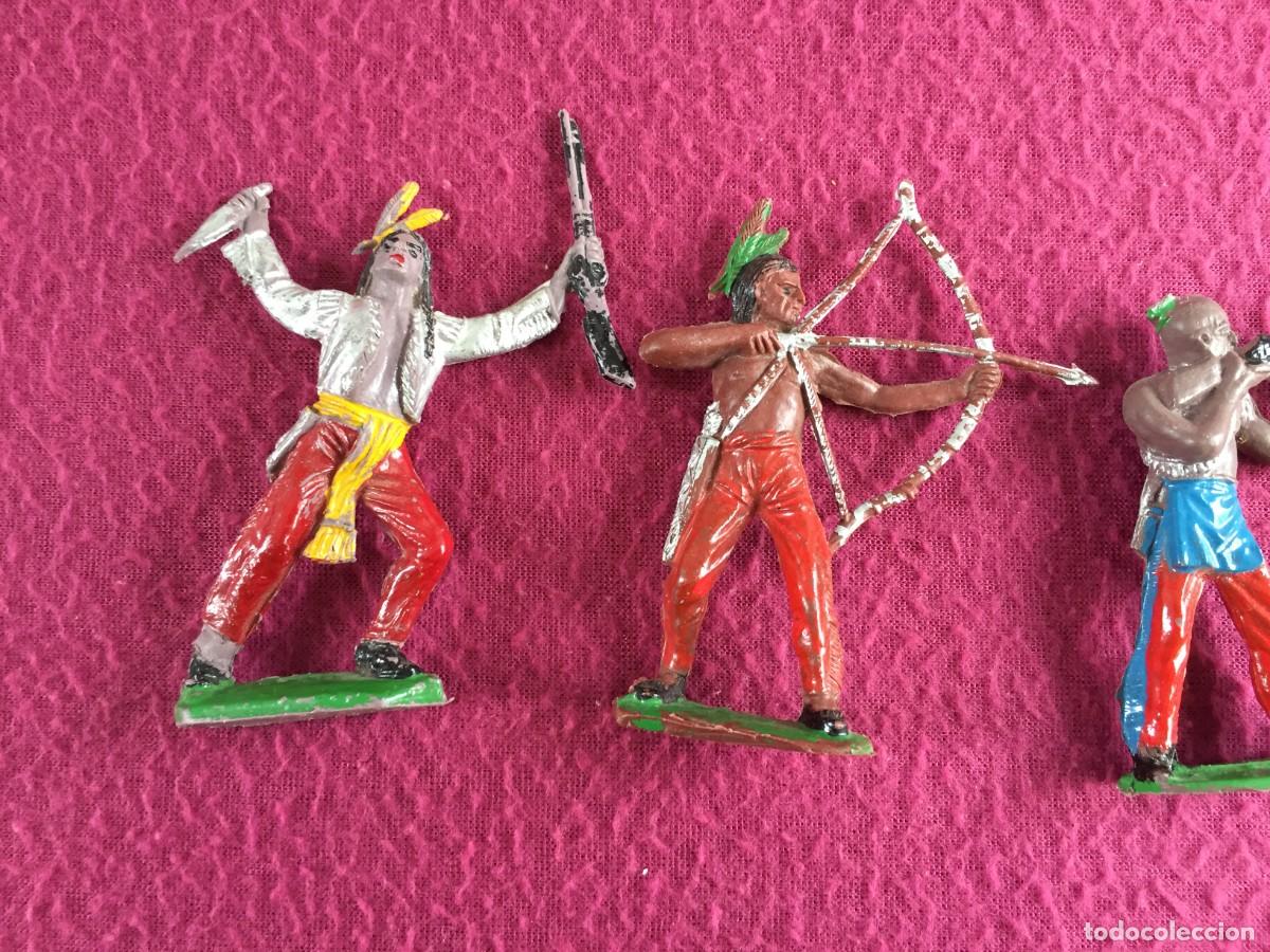 Figuras de goma y PVC: 4 FIGURAS DE INDIOS DE ESTILO JECSAN - PECH - REAMSA - Foto 5