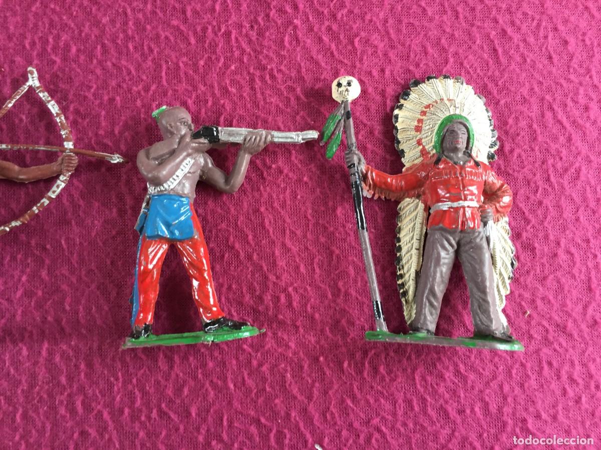 Figuras de goma y PVC: 4 FIGURAS DE INDIOS DE ESTILO JECSAN - PECH - REAMSA - Foto 6