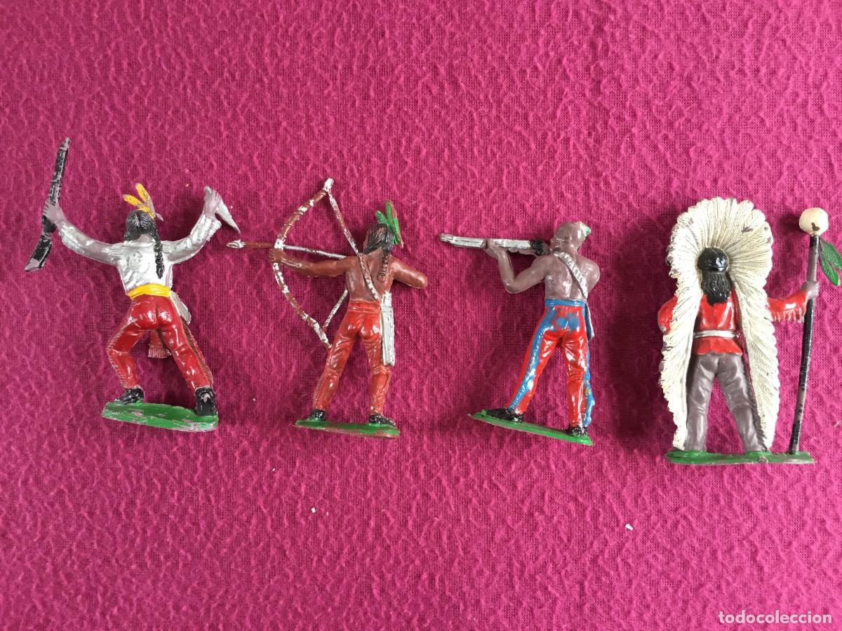 Figuras de goma y PVC: 4 FIGURAS DE INDIOS DE ESTILO JECSAN - PECH - REAMSA - Foto 7