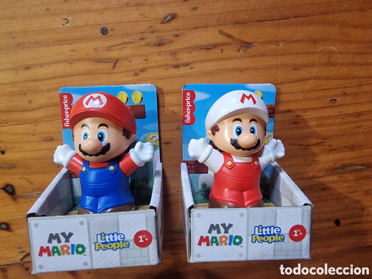 Figuras de Goma y PVC: Lote 2,colecci&oacute;n figuras goma o pvc,my Mario de little People, fisher-price,sin uso