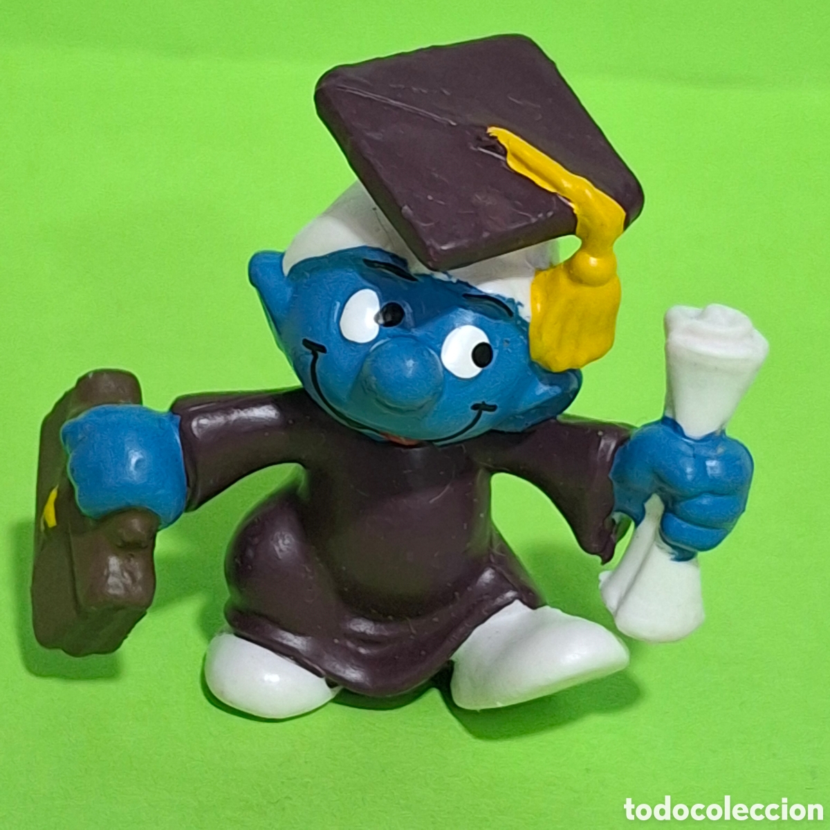 Figuras de Goma y PVC: PITUFO SMURF SCHLUMPF - GRADUADO UNIVERSITARIO - SIN MARCA BOOTLEG